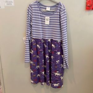 Hanna Anderson purple unicorn dress new with tags